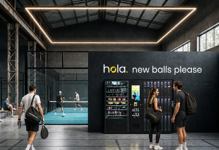 hola padel Padel-Halle in NRW — Innenansicht bei Flutlicht